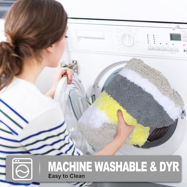 Halkskyddande absorberande badrumsmatta mikrofiber duschmatta för badrum