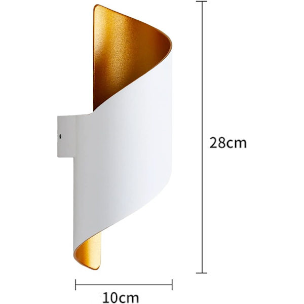 LED-seinävalot 10W sisä- ja ulkoseinävalaisin 3000K lämmin valkoinen Alu