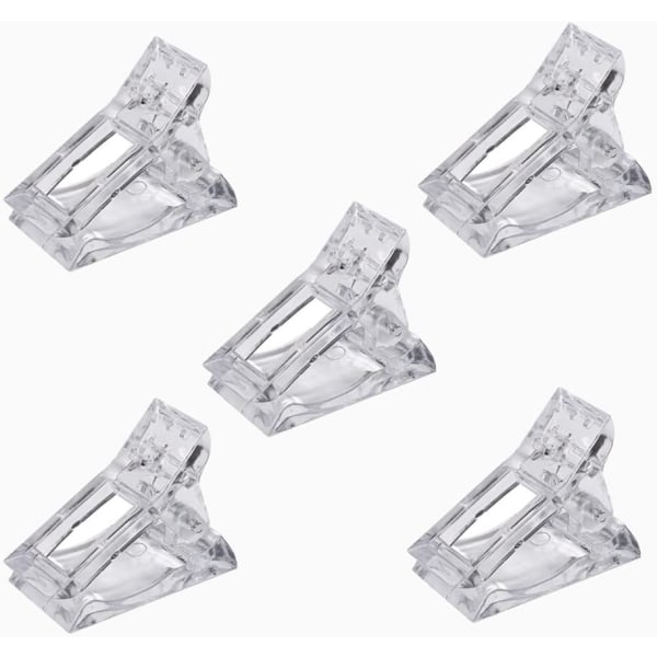 5 Klara Nagelklippare, Kristall Nagelklämma, Nagel Extensionsklämma, Na
