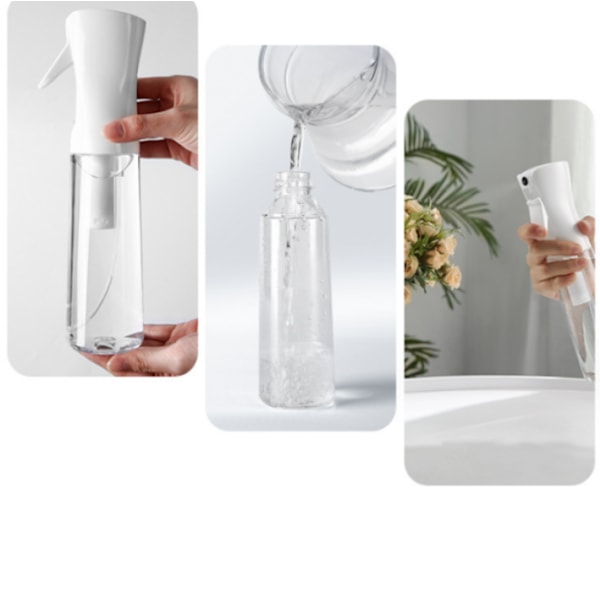 3 st tomma sprayflaskor, plastflaskor med högtrycks konstant spray