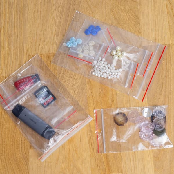 Zip-pose - Transparent plastpose - Gjennomsiktig glidelåsmateriale