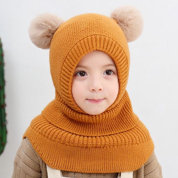 Baby Flicka Pojke Balaclava Söt Mössa Halsduk Vinter Varma Öronmuffar Kn