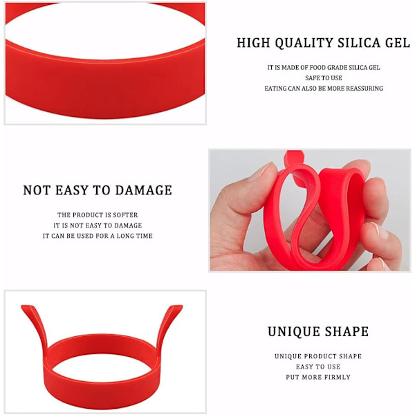 4 stk. stegte ægforme, 8 cm, silikone non-stick omeletform