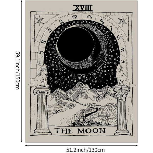 1 kpl K/B Tarot/Astrologia-kortti seinävaate itämaiseen P