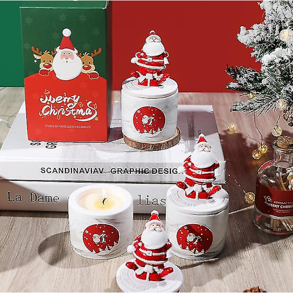 Kvinners juleduftende stearinlys gave, aromaterapistearinlys for hjemmet