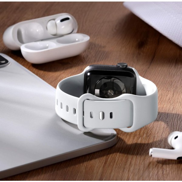 Kompatibel med Apple Watch76-rem, iwatch8-spenne i silikon