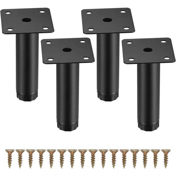 (10cm/4inch) 4 Pieces Furniture Legs, Adjustable Furniture Legs,