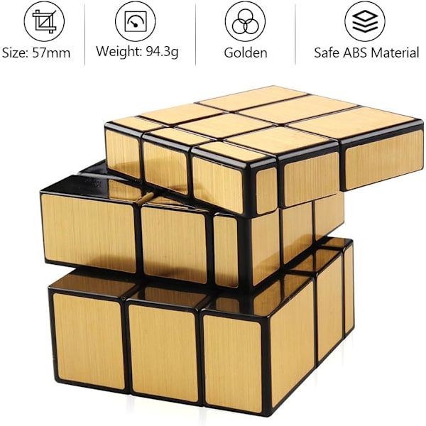 Spegelkub 3x3 Speed ​​Cube Guld Spegelblock Kub 3x3x3 Differ