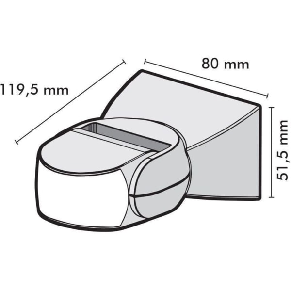 IR Väggrörelsesensor + Fjärrkontroll IP65 Vit