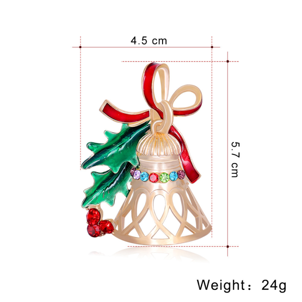 Julgransprydnader, diamanttecknad personlighet legering brosch, oi