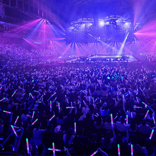 5 stk 16\" skumglowstick, 3 moduser fargeskiftende LED-lysstick