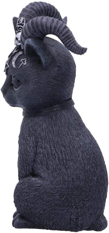 Harpiksstatuett, svart og sølv, 10,5 cm
