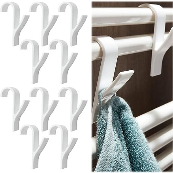 10 st radiator krokar, vita plast radiator krokar, handdukstork