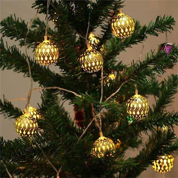 40 LED-gardinlys, julegardinlys, julelysstreng L