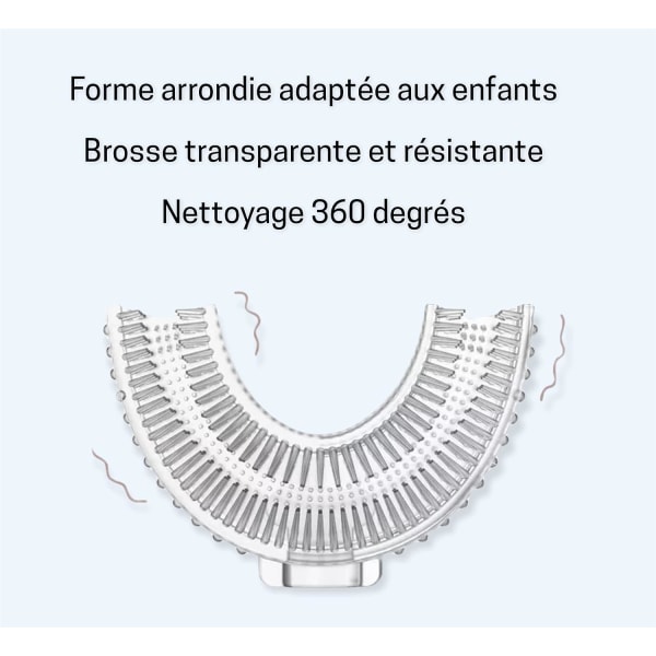 U-formad barntandborste för barn 2-6 år, manuell till