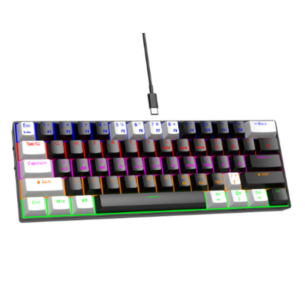 61 tangenter, RGB-speltangentbord med separat 60 % belyst typ-C