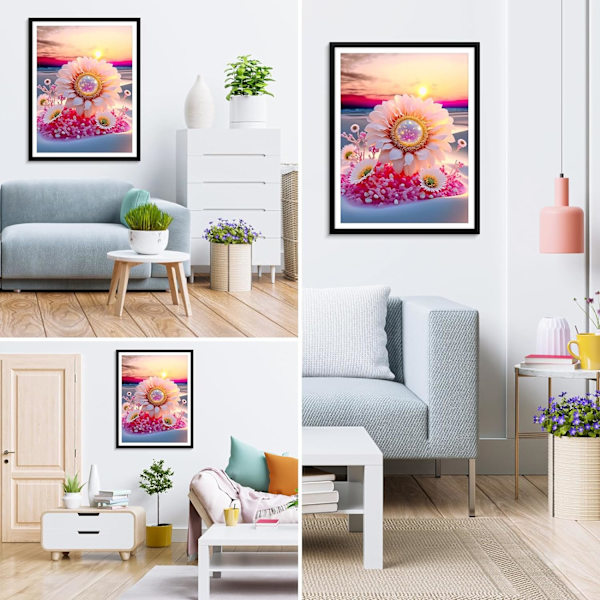 (41) 3 kappaletta DIY Diamond Painting  Joulusetti, 5D Joulu Kirjonta