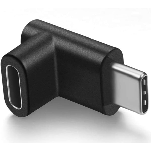 2 stk. USB-C Type C hann til hunn adapter 90 grader opp og ned
