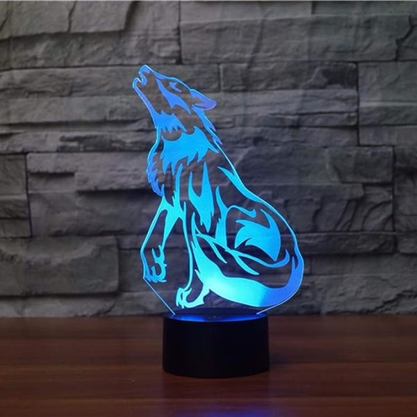 1 stk 3D ulv optisk illusion lampe LED natlys optisk illusion