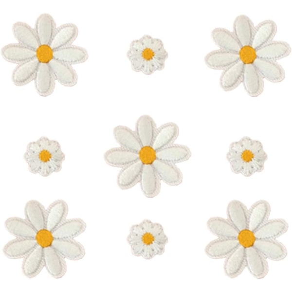 25 stk. Daisy Flower Patch Flower Applique Stryge-på Patches Embr