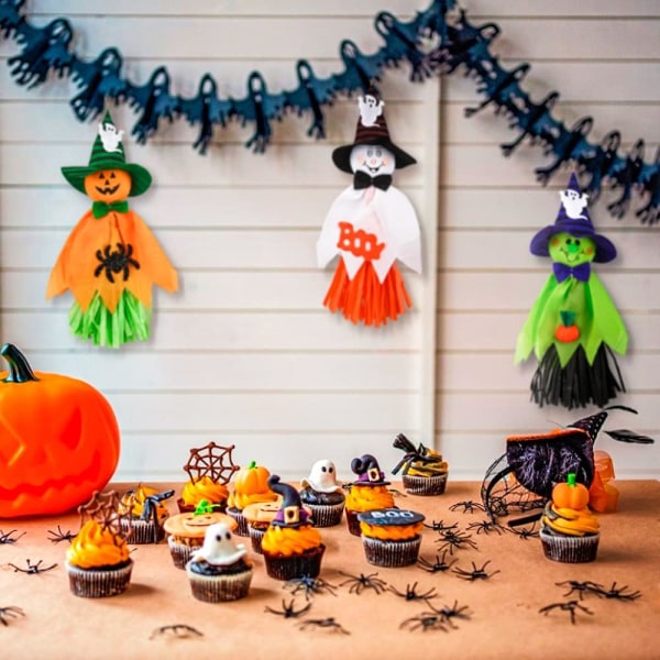 3 stk. Halloween hængende dekoration spøgelse, Halloween De