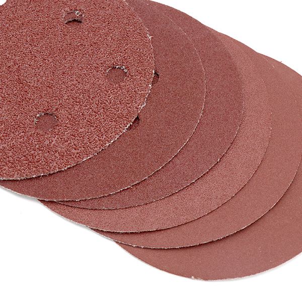 Sandskiva, diameter 125 mm, 1000;, 20 sandskivor med 8 hål san