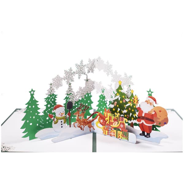 2-pack, julgratulationsteckensnitt+julskog jul