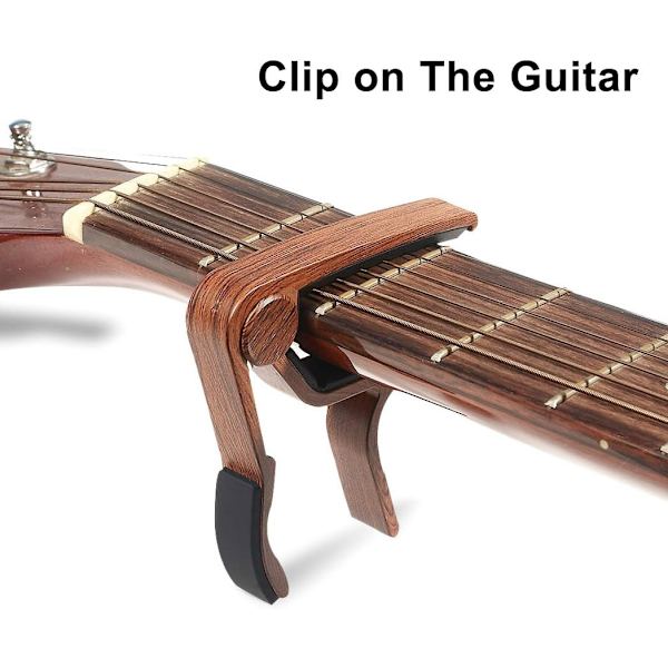 Capo 2-pak One-Handed Quick Change Aluminiumlegering Capo til Ukule