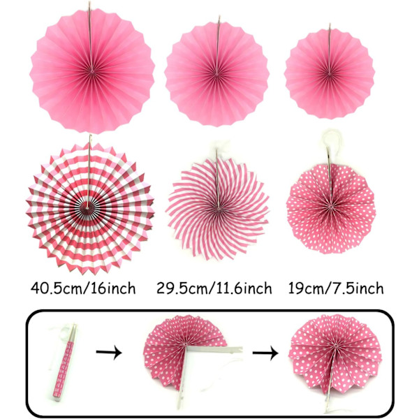 Paper fan flower party decoration (1