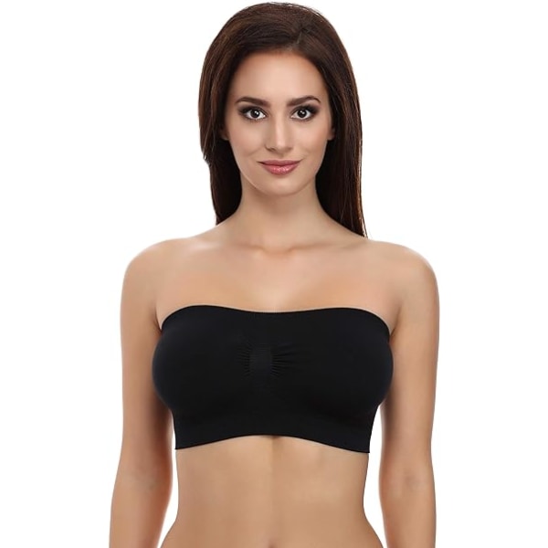 Strapless Backless Top for Women (Black, S—M)