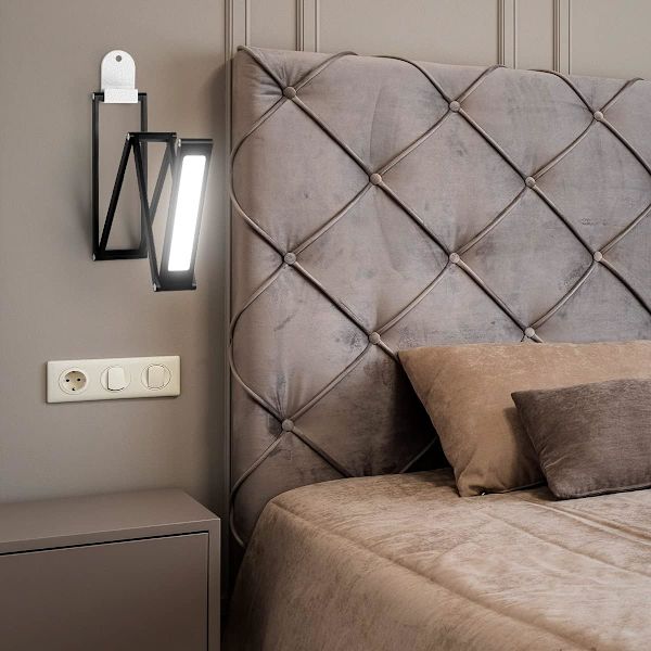 LED-skrivebordslampe, øjenpleje-bordlampe med trådløs USB-genopladelig
