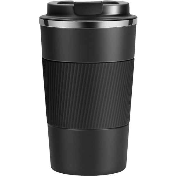 380ml Black Insulated Mug, 13oz Insulated Mug, Double Wall Stainl