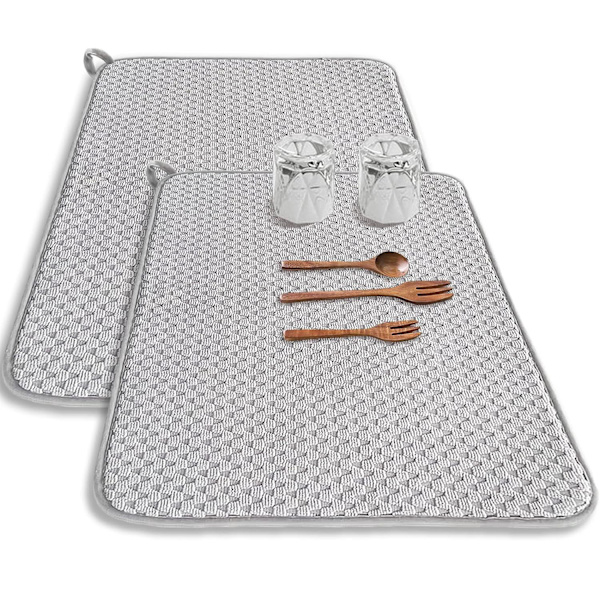 2-pack ultrafin fiber bordsunderlägg för disk, absorberande bordsunderlägg