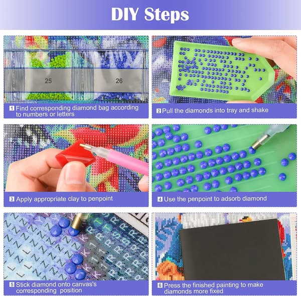 30 x 40 cm Diamantmålningssatser, DIY 5D Diamantmålning Konstset