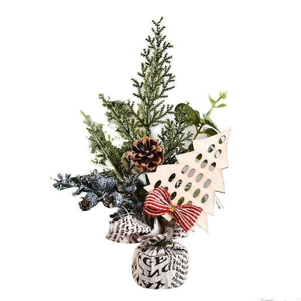 Mini juletre bordplate furu kunstige juletre wit