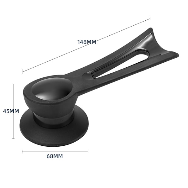 Svart 15cm (bakelit + PP-base) individuell pakke + vertikal scr