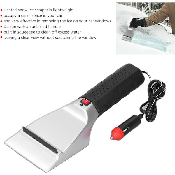 12V 18W opvarmet isskraber, elektrisk opvarmet ved 60 ℃, automatisk