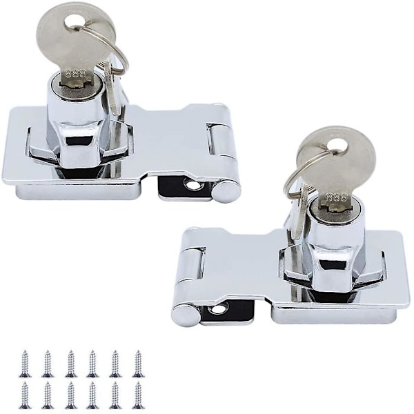 2-pack metallåsbygel 65 mm dödbult spärrspänne med hänglås a