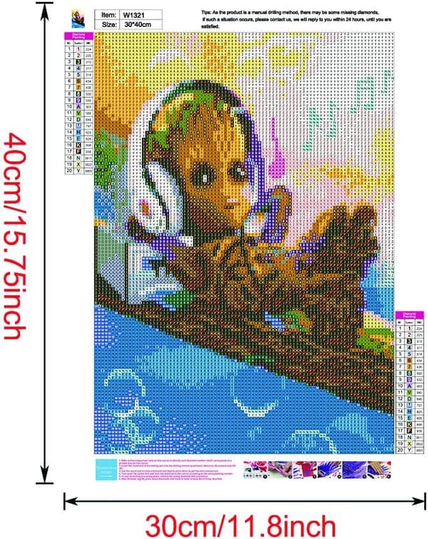 Diamantmaleri Kompleks, 30 * 40cm Alien