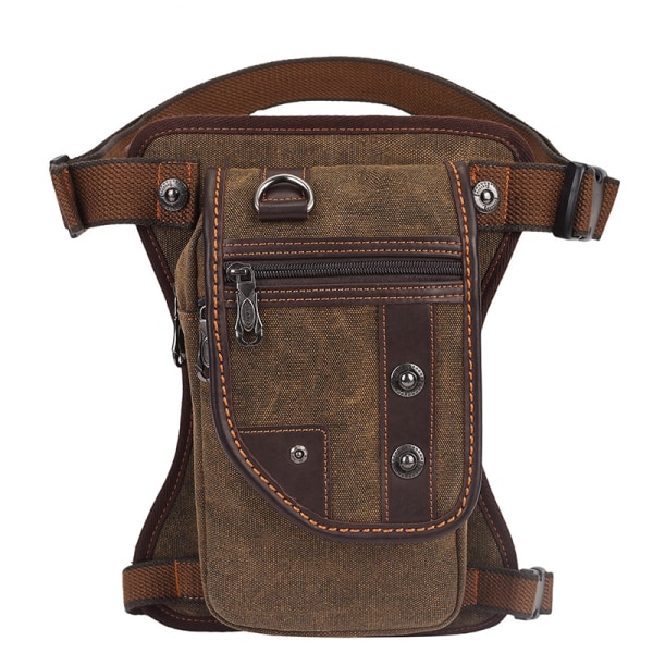 Motorsykkelbenveske Canvas Rider Bag Ben Fanny Pack Drop Bag Midje