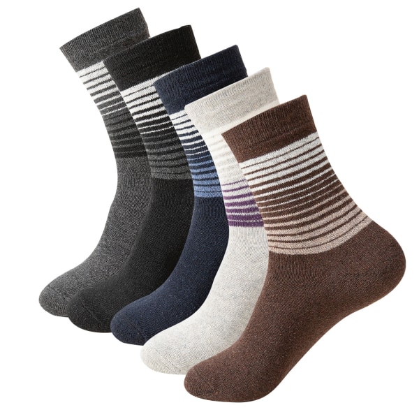 5 pairs of unisex alpaca wool warm winter round neck socks