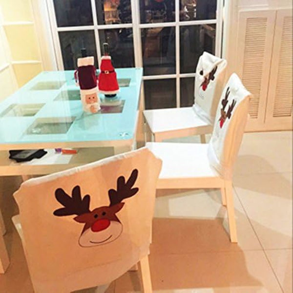 Set med 4 jule-reinstoltrekk 50 x 60 cm（A)