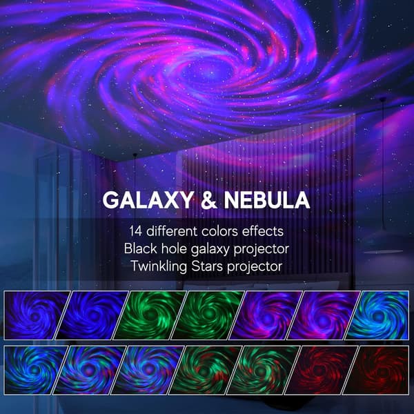 Nebula Starry Galaxy Projector för rum Hem Sovrum, Galaxy Light