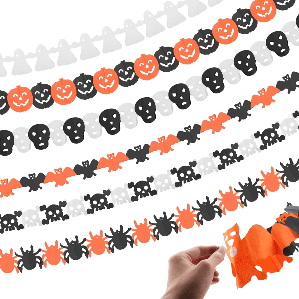 Halloween bannere, græskar Halloween banner, 6 pak Halloween Wre