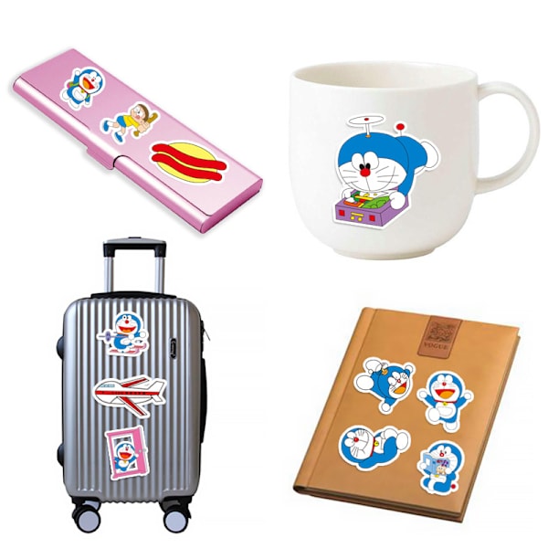 50 Doraemon-animetarraa, vedenpitävä tarra rullalautaan