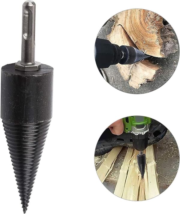 Log Splitter Drill Bit Trævarmer Stål Træ Splitter Drill Bits