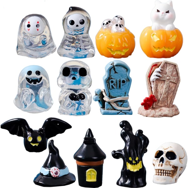 13 kpl Halloween-miniatyyrisarja söpöillä riipuksilla, kurpitsa, R