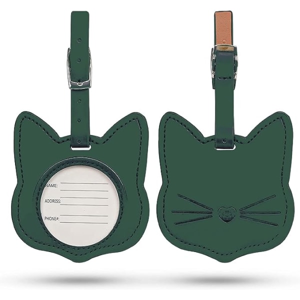 2PCS Kuffertmerke, Bagasjemerker Reise Kuffertmerker, Katt Type Su