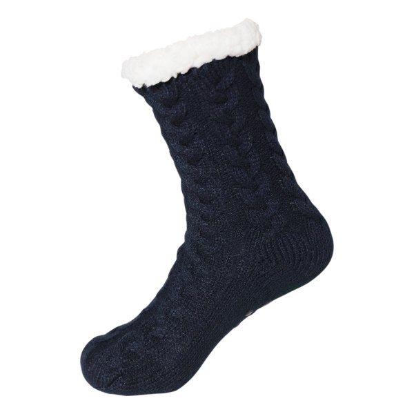 Herre tøffelsokker Vinter sklisikre varme sokker Fleece Thermal Sli
