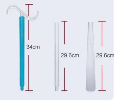1PC Dressing Stick med sokkefjerner, justerbar, Dressing A